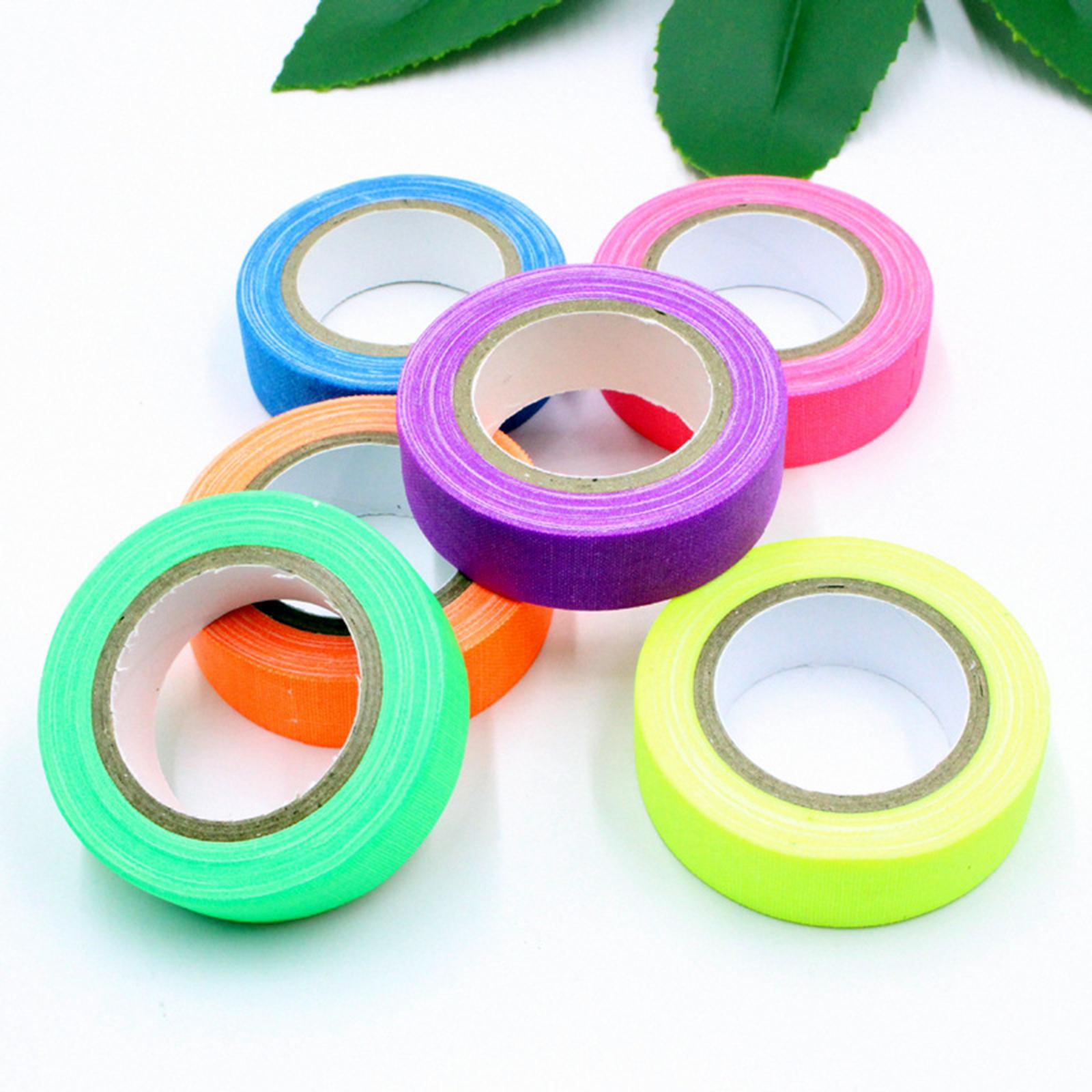 fluorescent Cloth Neon Gaffer Tape Room Decor Easy to Use 0.6inch x 16.4ft Per Color