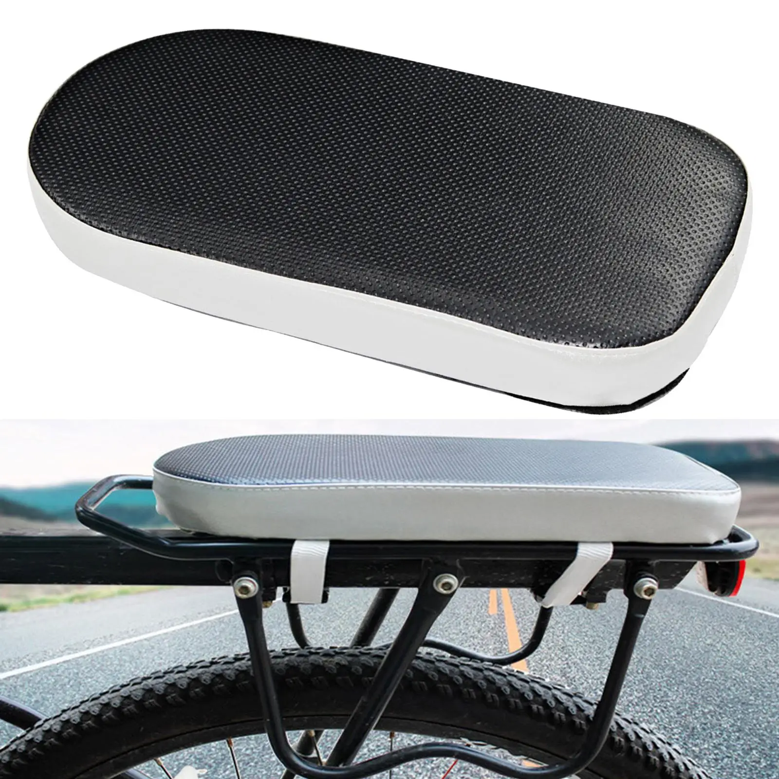 Bike Bicycle Manned Cushion Extra Comfort Pad Breathable Wide Big Soft Back Seat