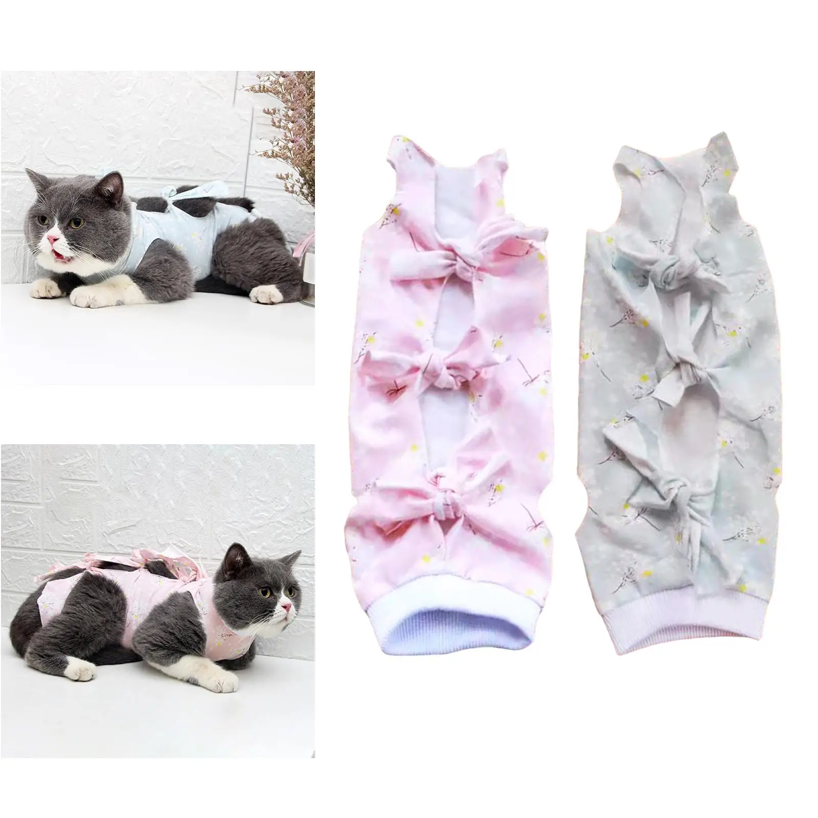 Cat Recovery Suit Clothes Anti Leak wearing Pajama Anti Licking Vest Soft for