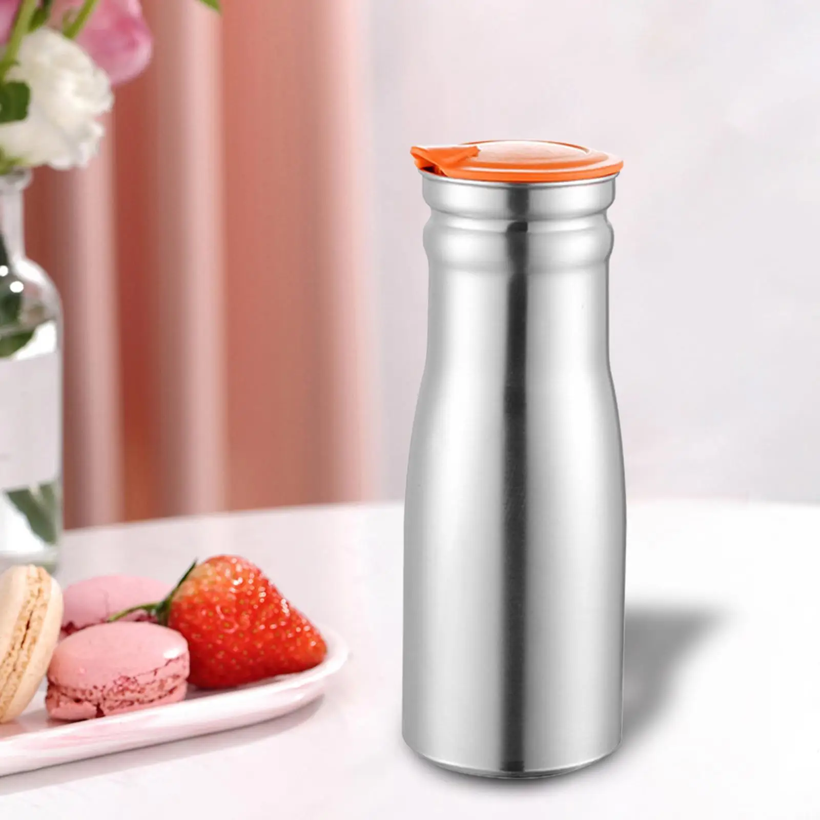 1L water bottle with lid, insulated kettle, water jug for cafe