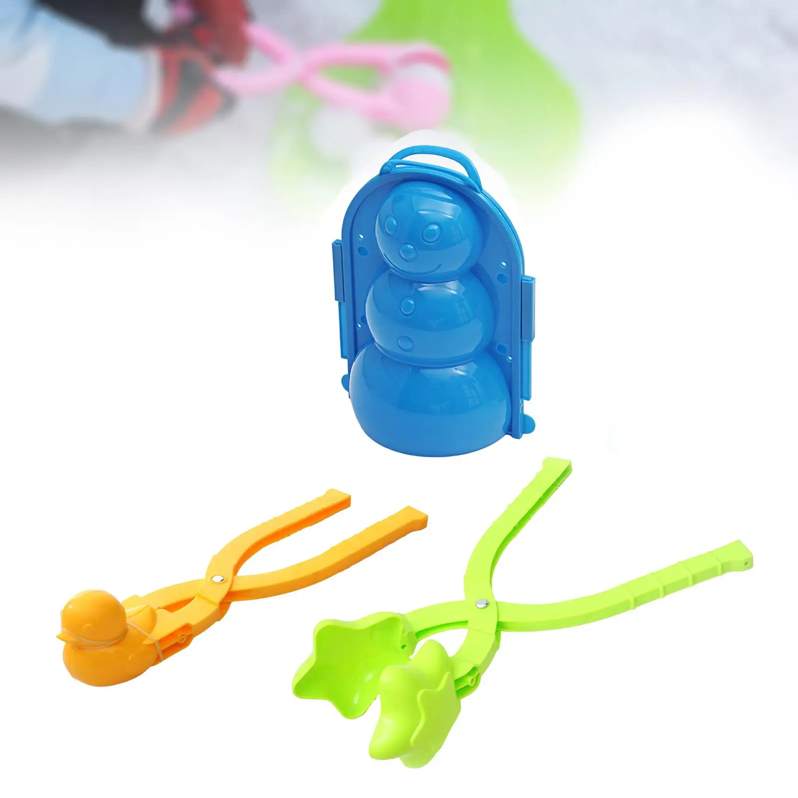 Cartoon Snowball Clamp Wear Resistant Snow Ball Making Tools for Outdoor Activities Winter Sports Beach Party