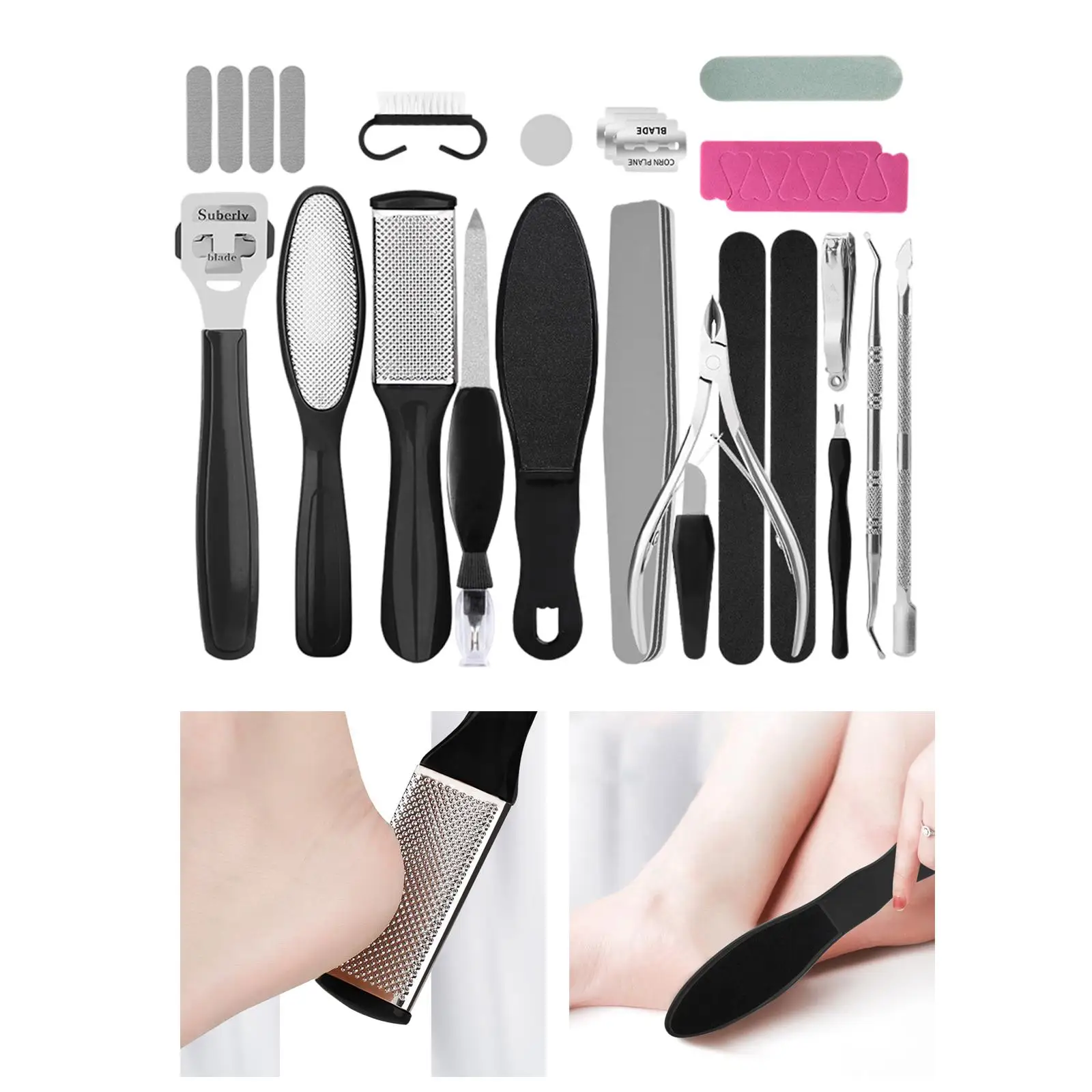 Pedicure Foot SPA Set Callus Shaver Scraper Tool Professional Manicure ,Solve Various Foot Problems Premium Nail Toenail Clipper