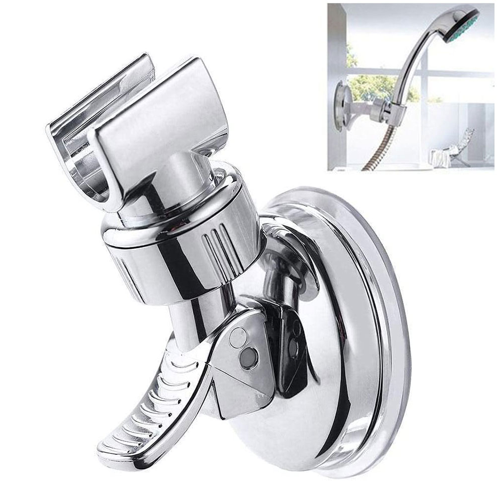 Description Picture 2 of itemShower Holder Suction Cup Holder 360° Adjustable Showerhead Holder Plating Shower Rail Head Holder Bathroom Wall Mount Bracket