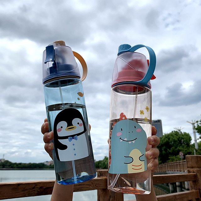 400/600ml Kids Cartoon Bear Bird Leakproof Water Bottle Outdoor Sports  Spray Cup Kids Water Bottle,Kid Water Bottle BPA Free Sports Water Bottle  Portable Leakproof 