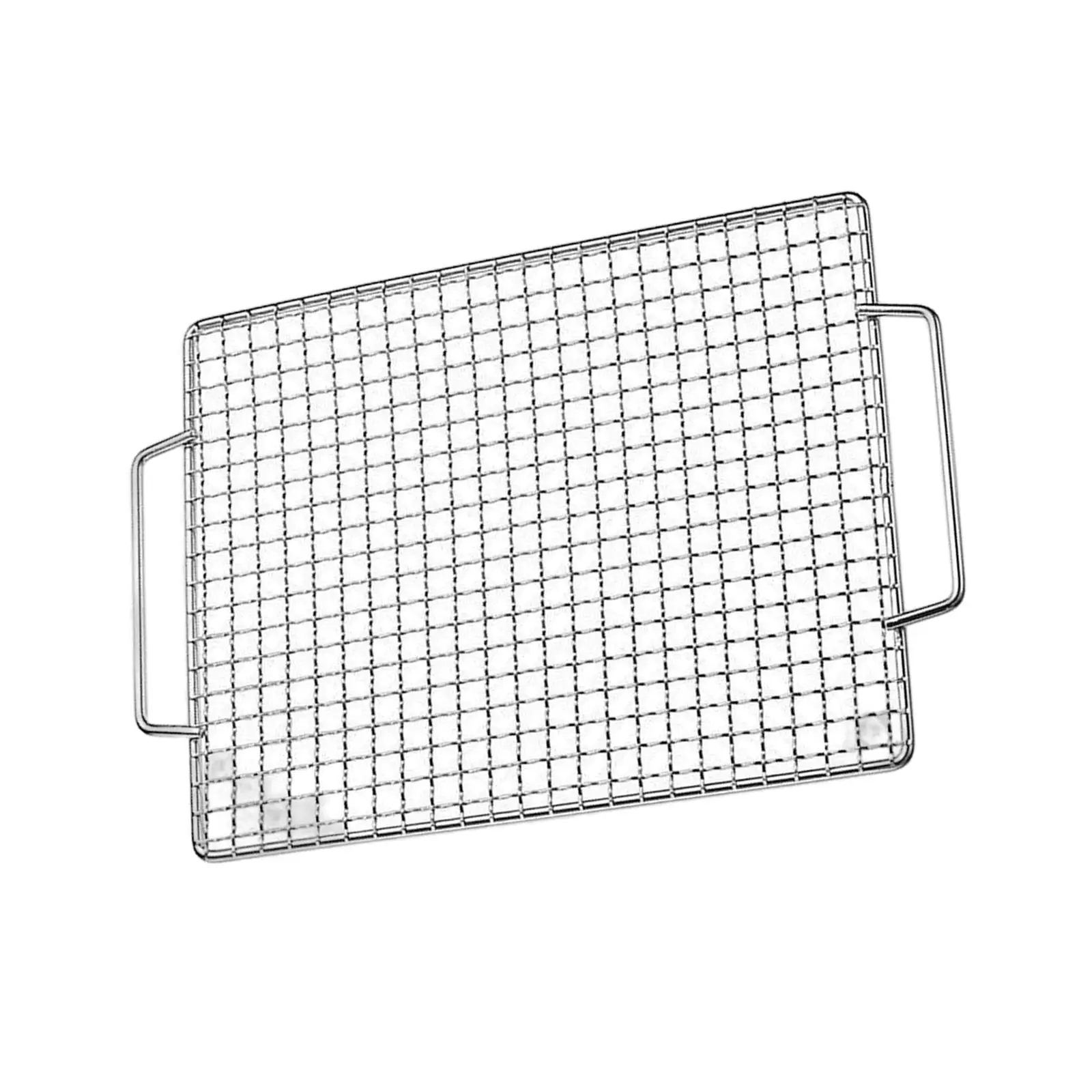 Portable Barbecue Grill Net Multifunction Stainless Steel Grill Pan Mesh for Cooking Camping Picnic Tool Garden Baking