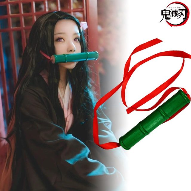 thumbnail image 2 of Mua Kamado Nezuko Cosplay Horn With Tattoo Anime Cosplay Teeth Costume 2 of 11