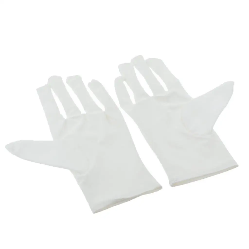 Prettyia 1 Pair White Soft Etiquette Lining Gloves for Jewelry Appreciation