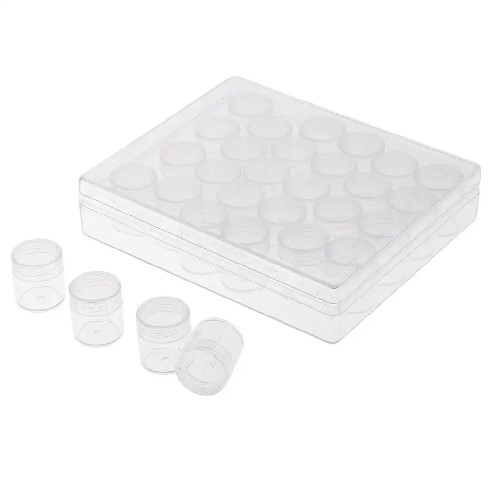 Transparent Storage Box with 30 Slots Small Bead Storage Containers  Storage Jars  Accessory Box for DIY Diamond,  Small Items