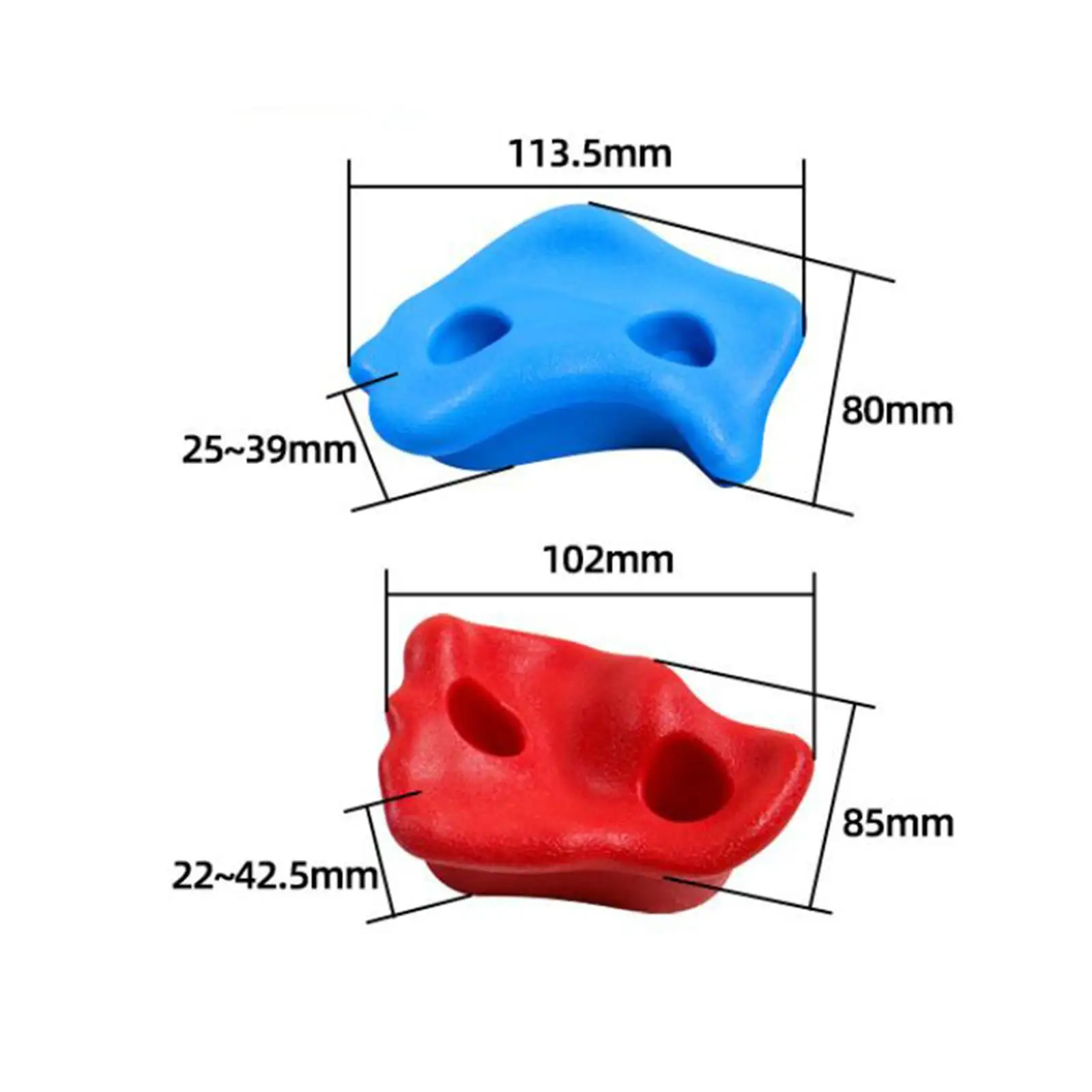 12x Colored Climbing Holds for Outdoor Climbing, Hardware Included