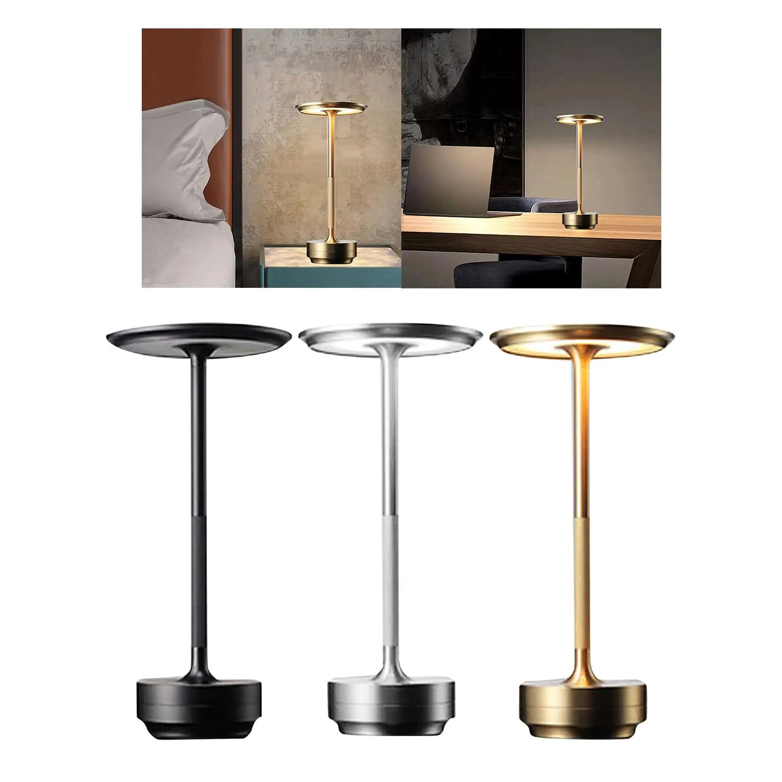 Dimmable LED Desk Lamp Bedside Table Light USB Rechargeable Eye Caring Reading Lamp for Living Room Kids Baby Room Dorm