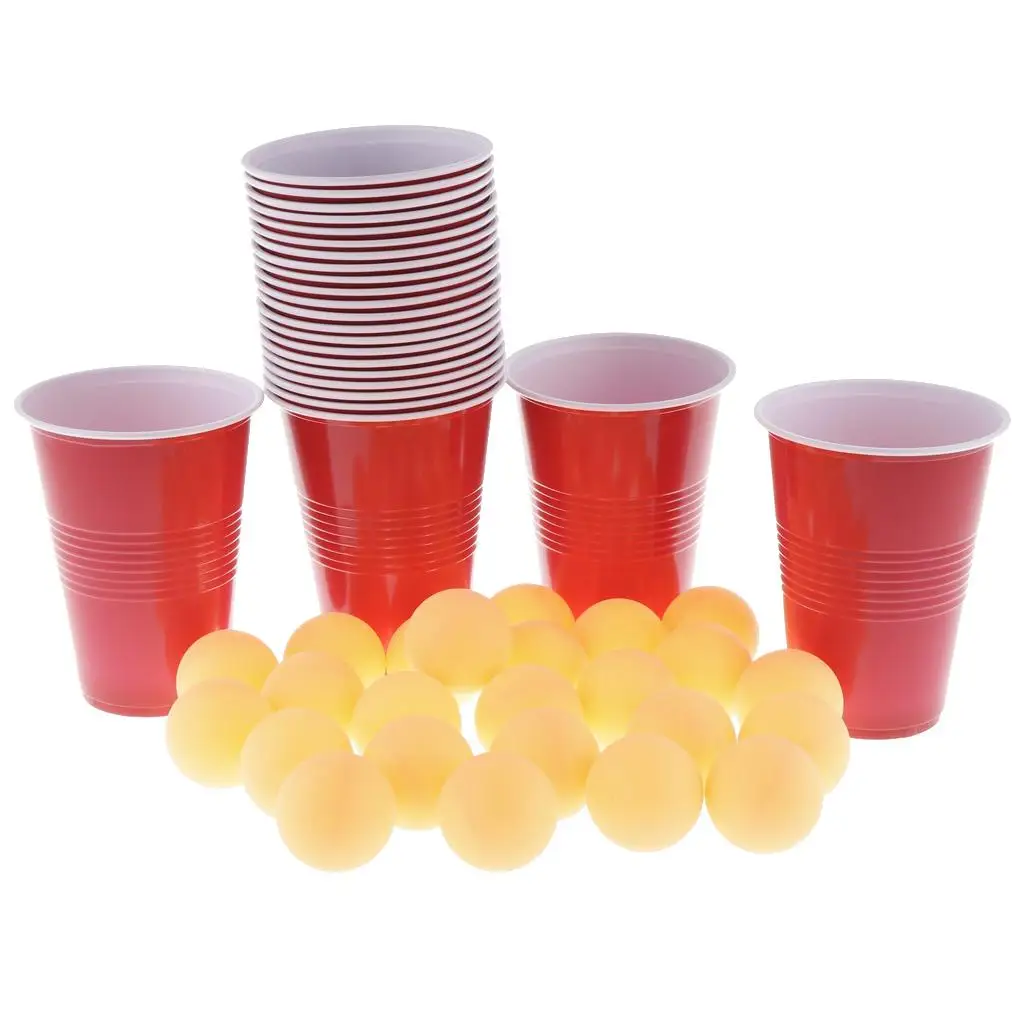 Pong 24 Cups +24  Pong Balls - Fun Holiday College   Tool