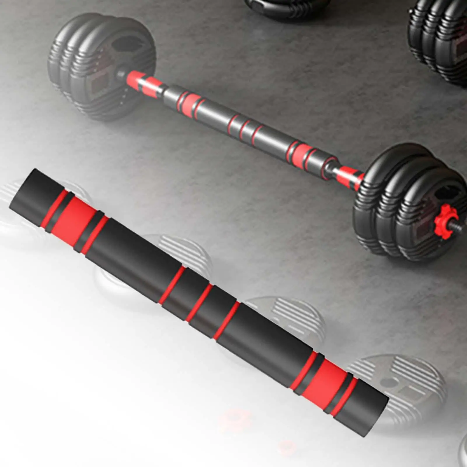 Dumbbell Handlebar Loadable Handlebar Adjustable Weight Adapter Barbell Handles Connector Rod Barbell Extension Bar for Workout