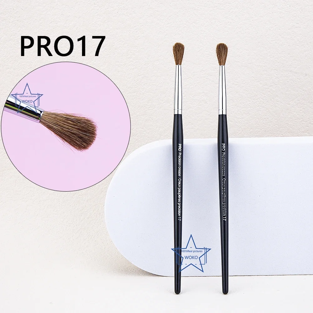 Best of PRO 17 Precision Crease Brush Eyehadow Blending Brush Small Crease Makeup Brushes Horse Hair Tapered Crease Makeup Tool Reviews & Tips