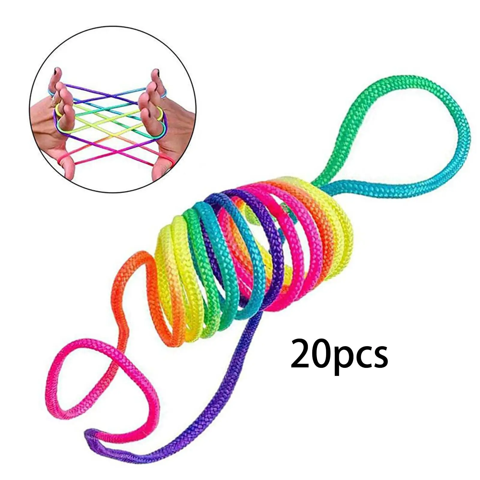 20x Rope Twist Game Development Toy Cord for Outdoor Activity Home Parties