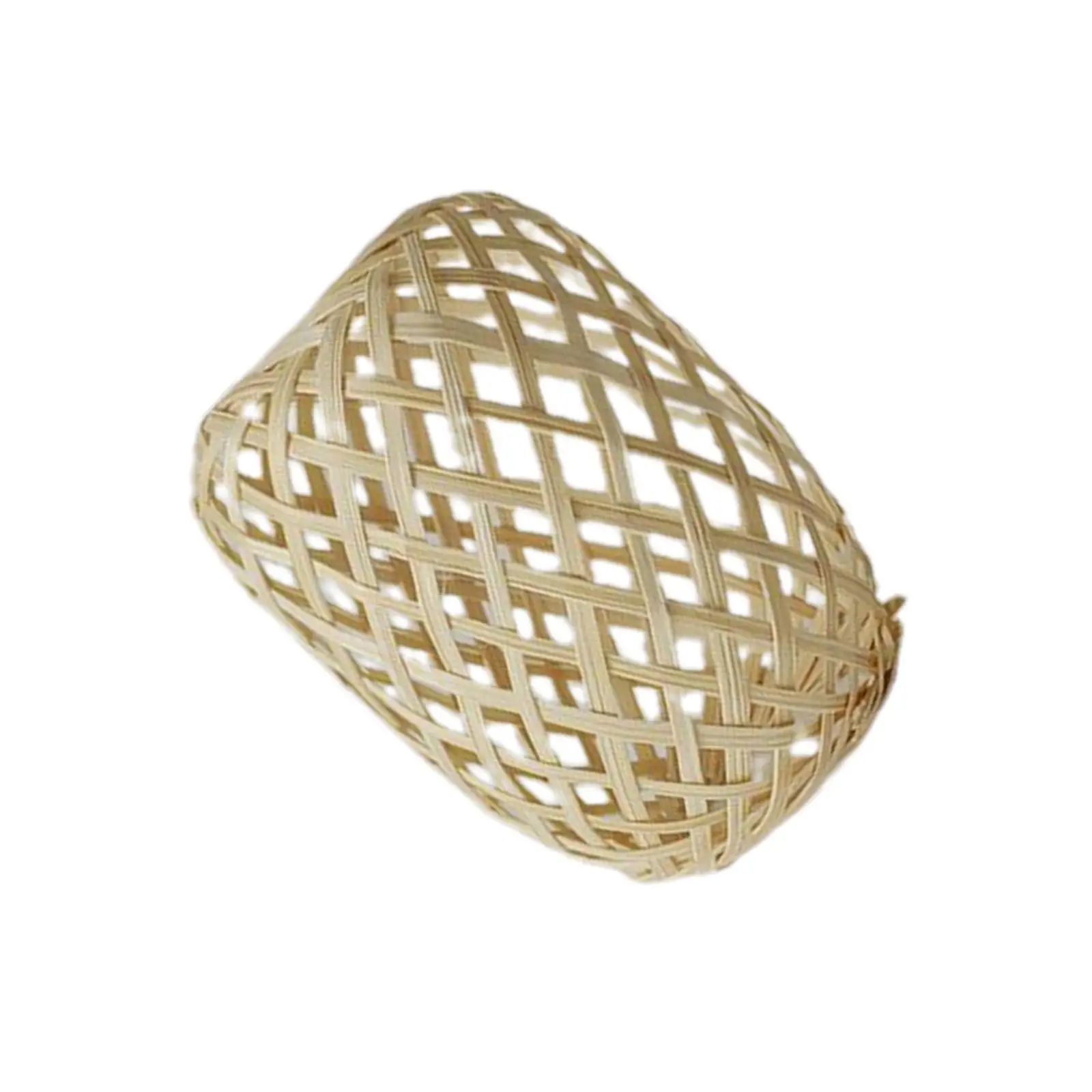Retro Style Lantern Ornament Bamboo Woven Lamp Shade for Bedroom Living Room Auto