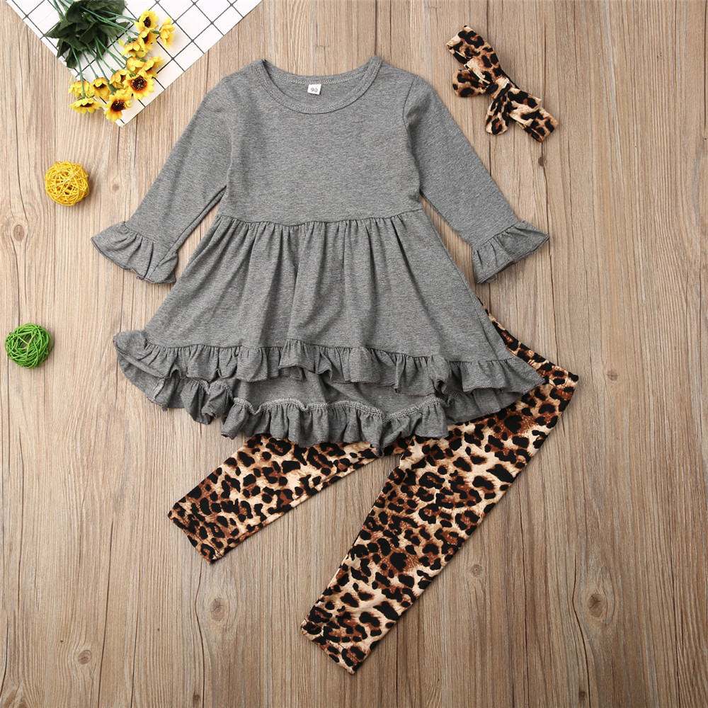 Baby Girl Clothing Sets Solid Color 