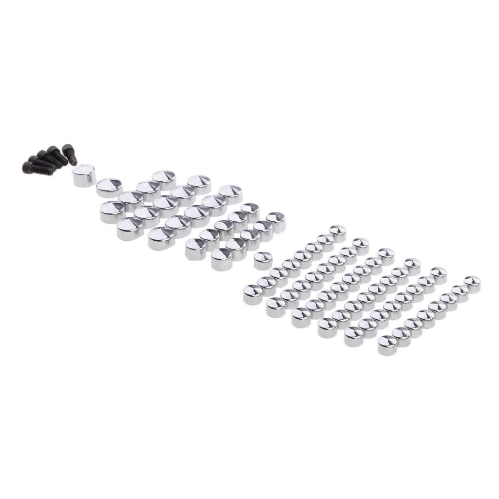 Chrome Bolts Toppers Caps Set for FL FX FXS 2007-2013