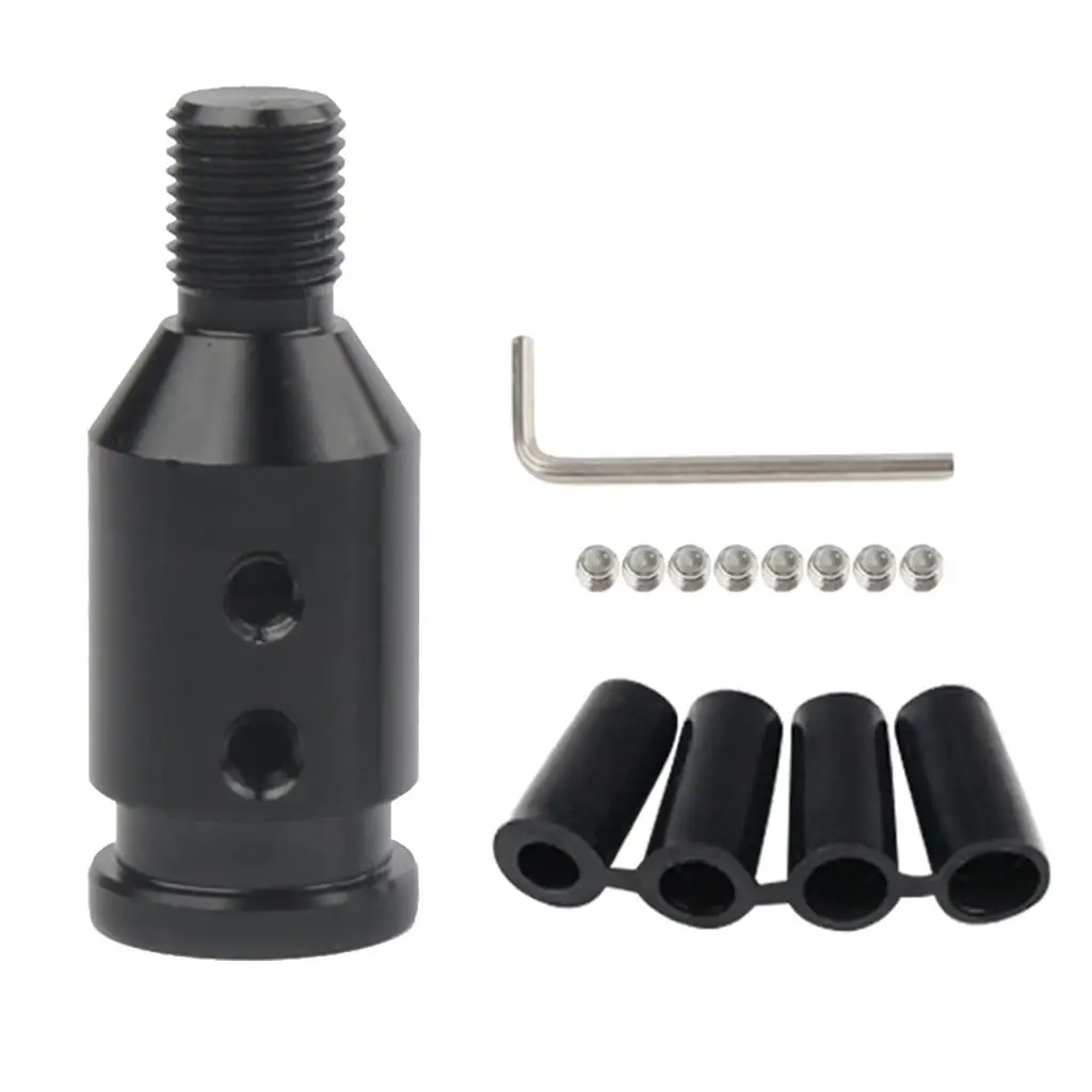 Custom Aluminum Universal  knob er Adapter for  Mini Non Threaded ers M12X1.25 (Black)