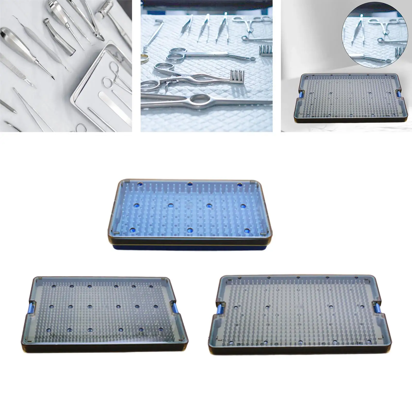 Silicone Sterilization Cassette Autoclavable Box Disinfection Case Easy to Clean Sterilization Tray for Eye Tools Ophthalmic
