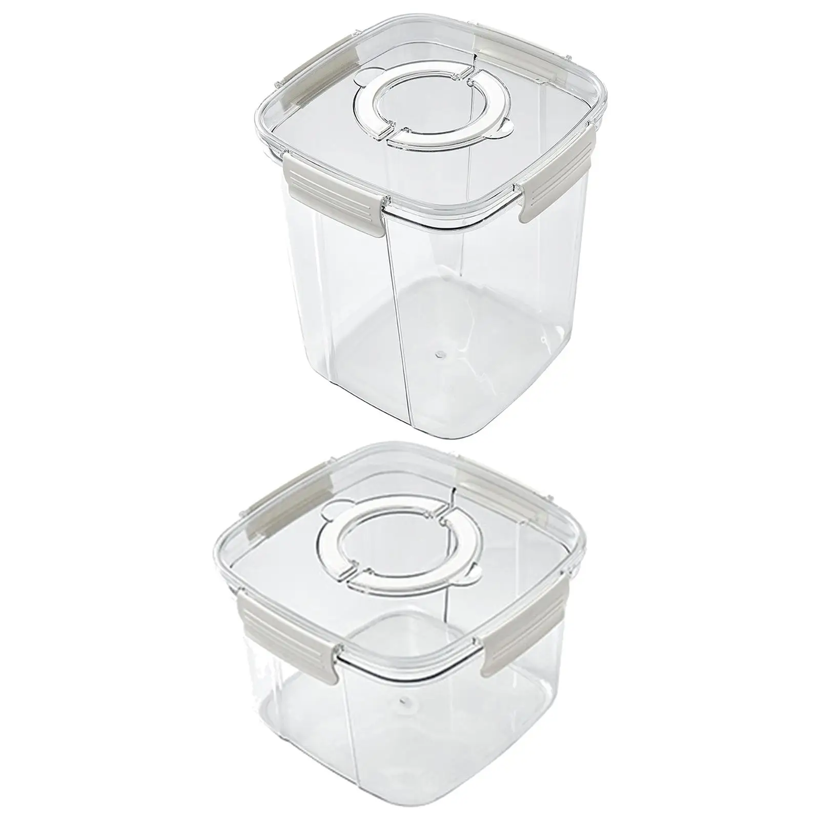 Food Holder Bin Measuring Cup Cereal Container Sealed Multipurpose Rice Storage Bin for Kitchen Cupboard Cabinet Snacks Beans