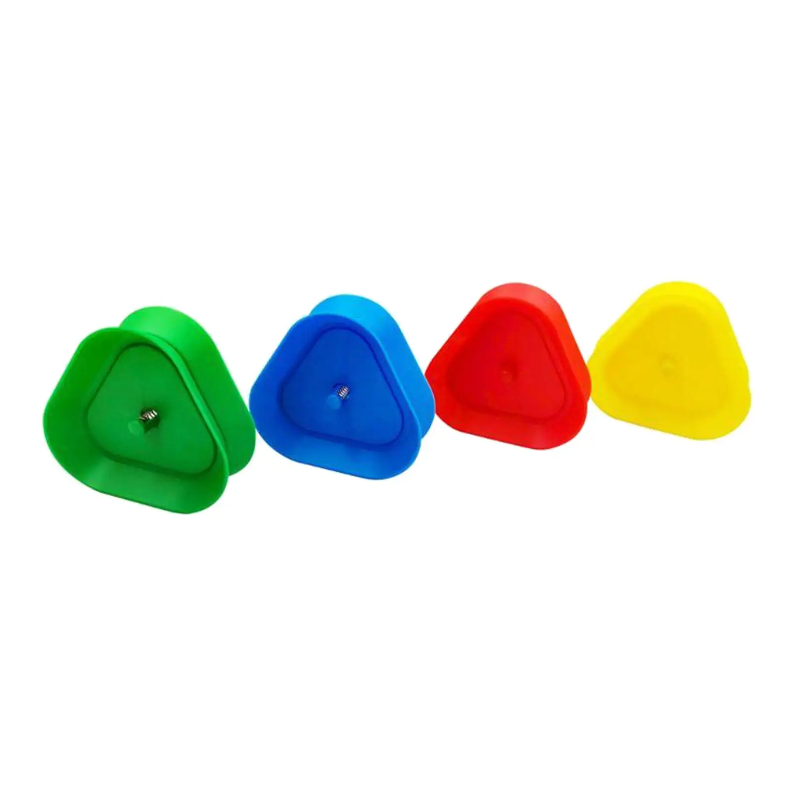 Set of 4 Triangle Shaped Poker Playing Card Holder Red Blue Green Yellow