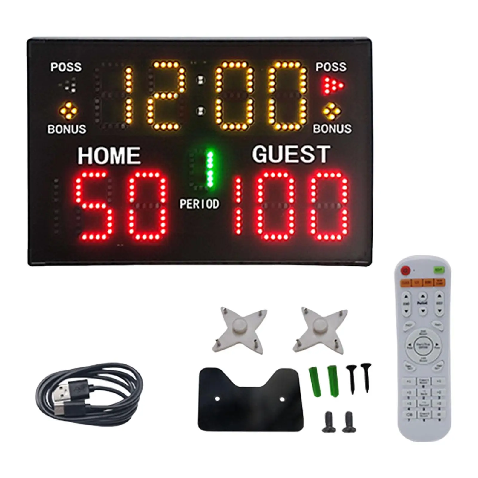 Digital Scoreboard Battery Powered with Remote Wall Hanging for Basketball