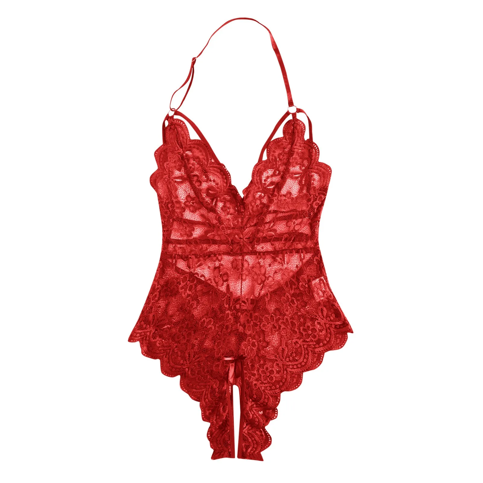 bra and knicker sets cheap Women Fashion One Pieces Lingerie Sensual Roleplay Lingerie Sexy Women Costumes Red Plaid Lace Erotic Lingerie plus size bra and panty sets