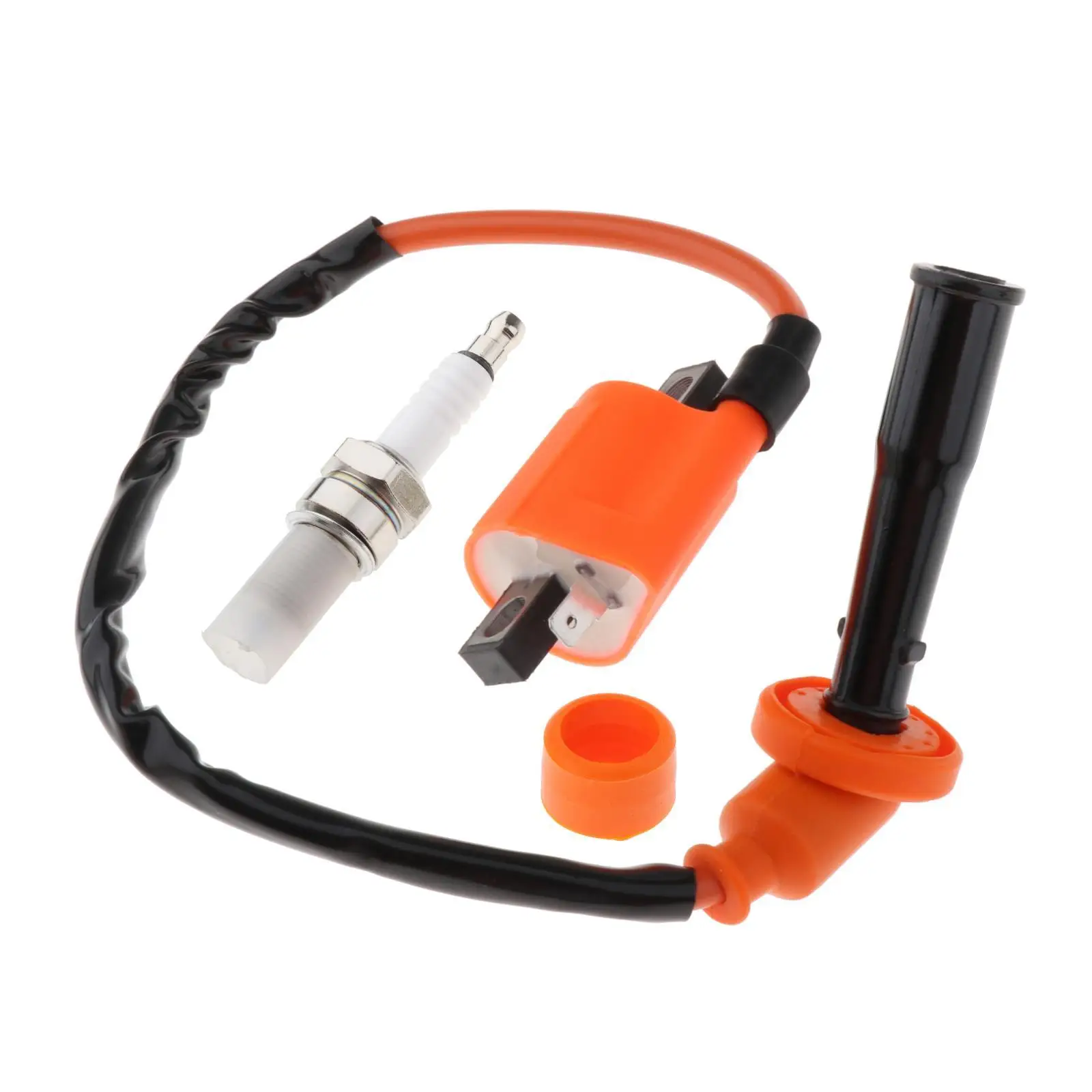 High Performance Ignition Coil & Spark Plug Orange for Suzuki LTZ400 Quadsport
