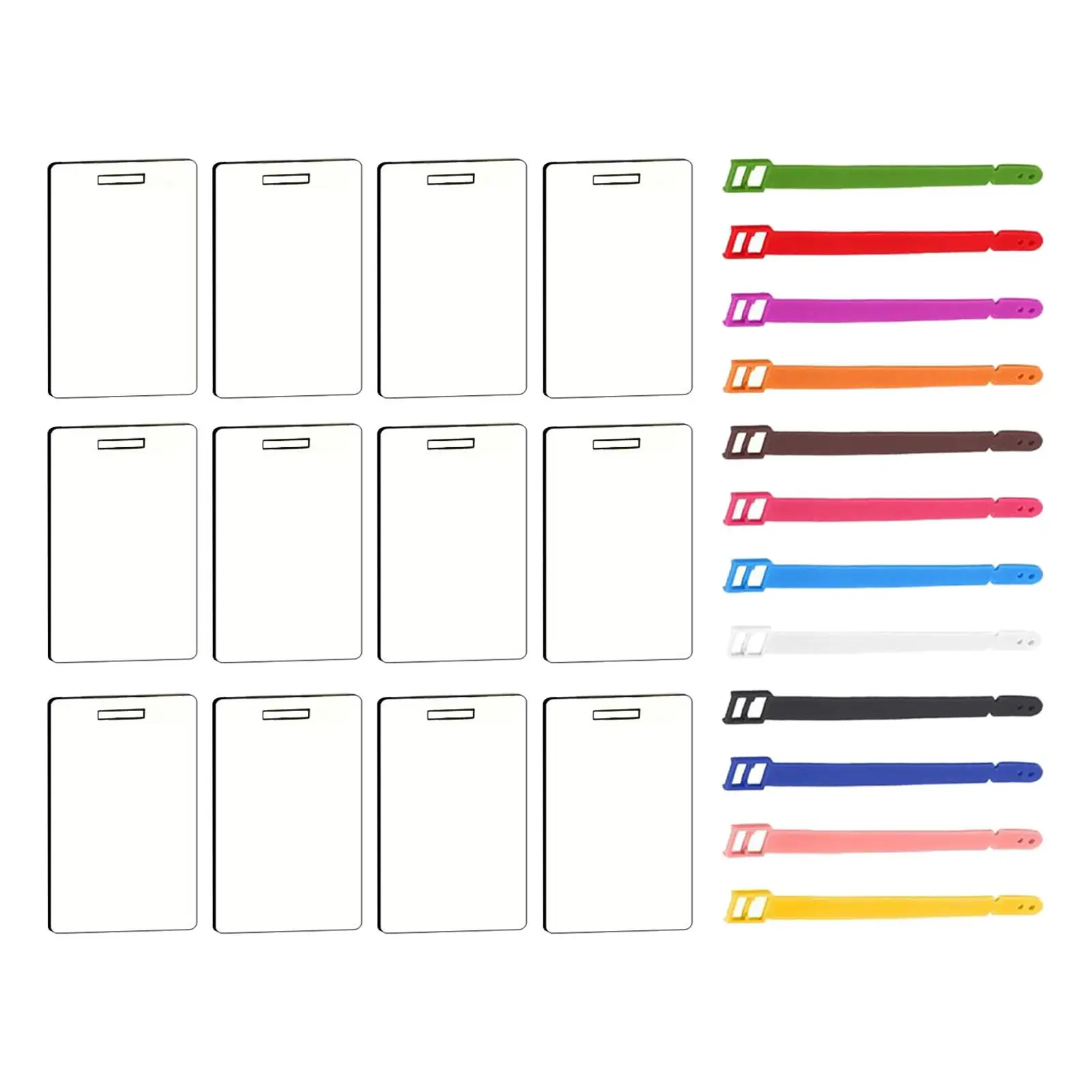 12x Sublimation Blank Luggage Tags DIY Multifunctional for suitcase ID Card