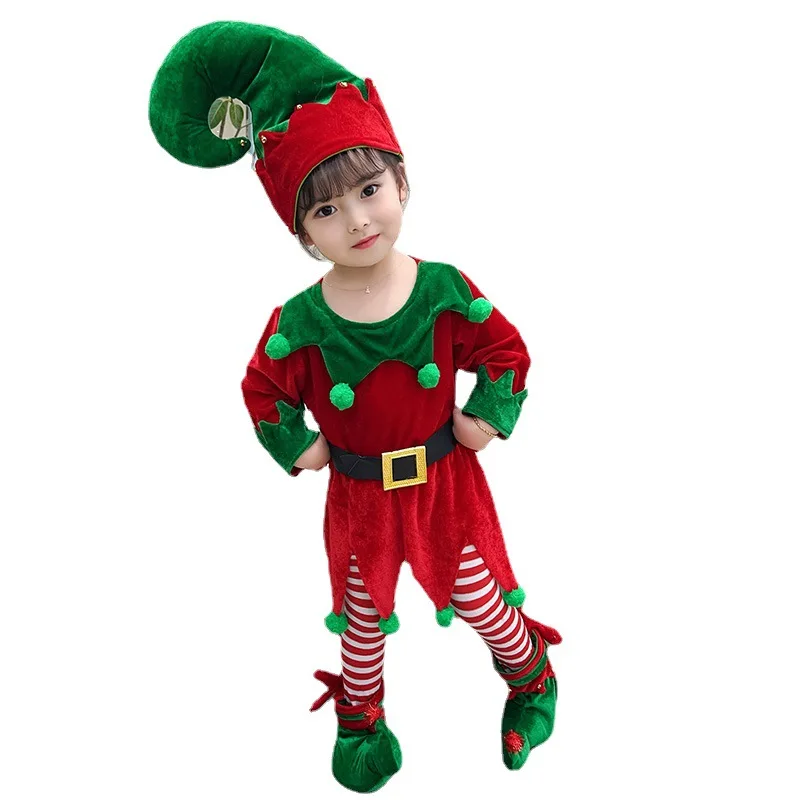 Green Elf Christmas Cosplay Costumes