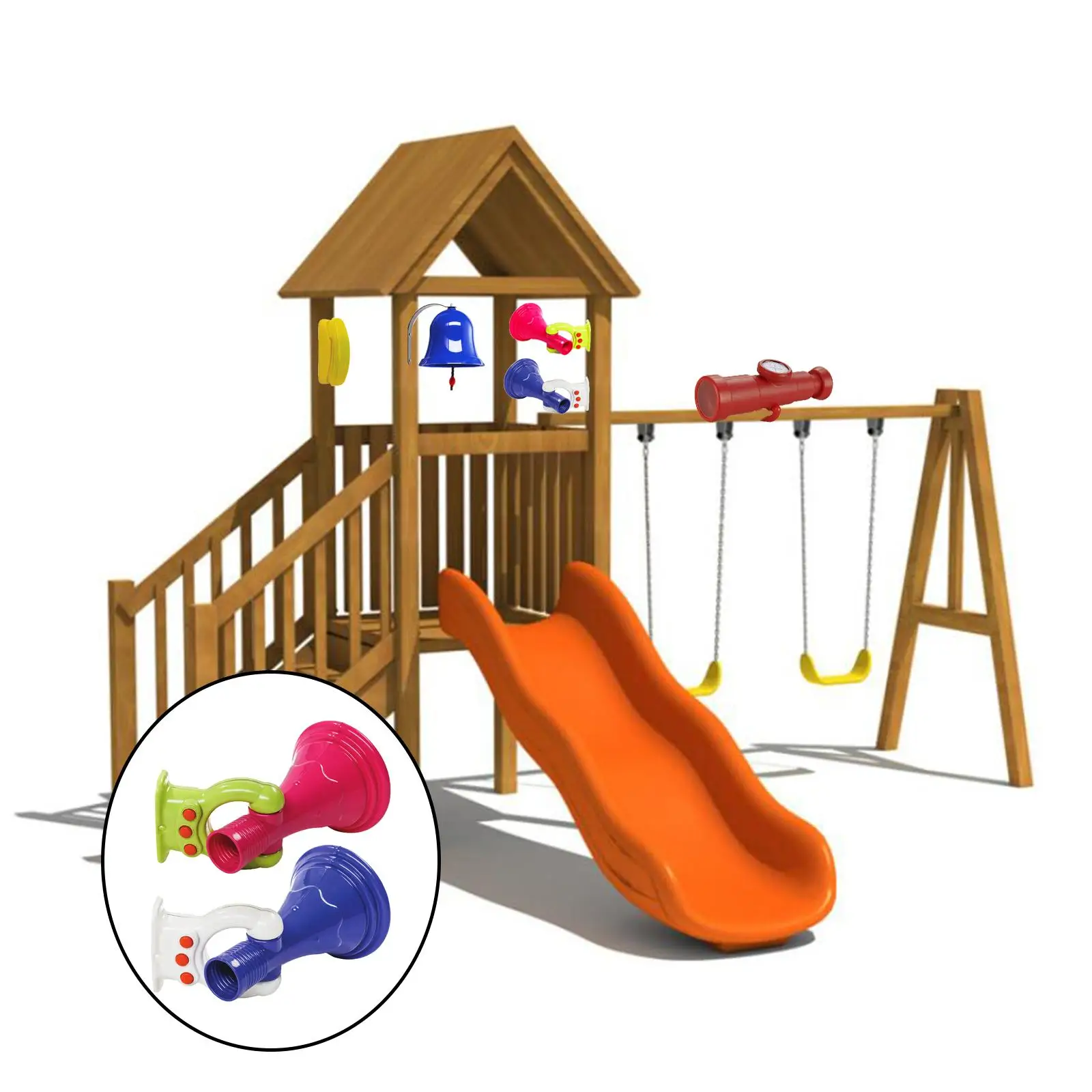 Kid Mounting Megaphone for Playgrounds Slides Fences Tree Houses Supplies