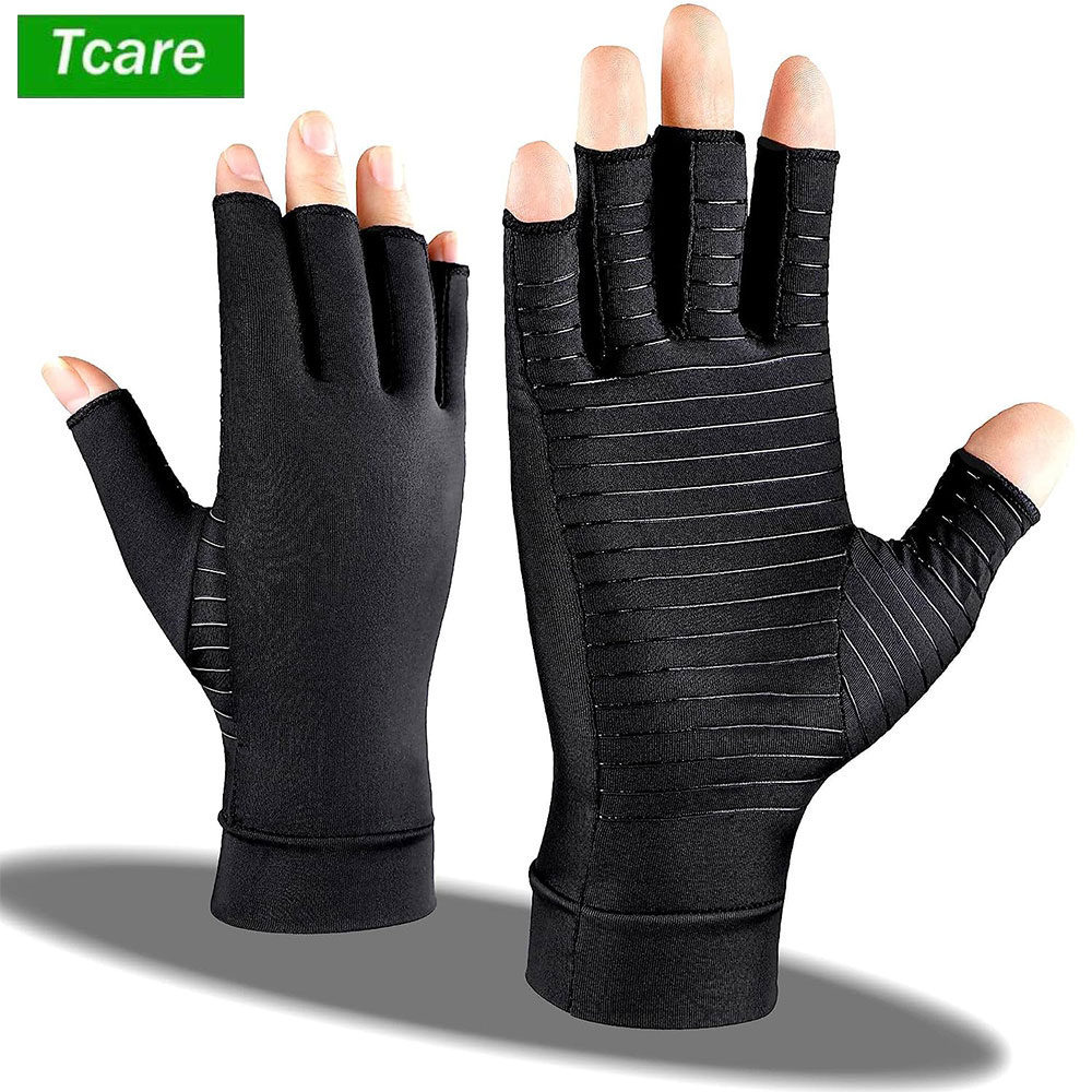 Best of Copper Arthritis Compression Gloves Rheumatoid Arthritis Pain Relief Swelling Fingerless Glove For Computer Typing Joint Support Reviews & Tips