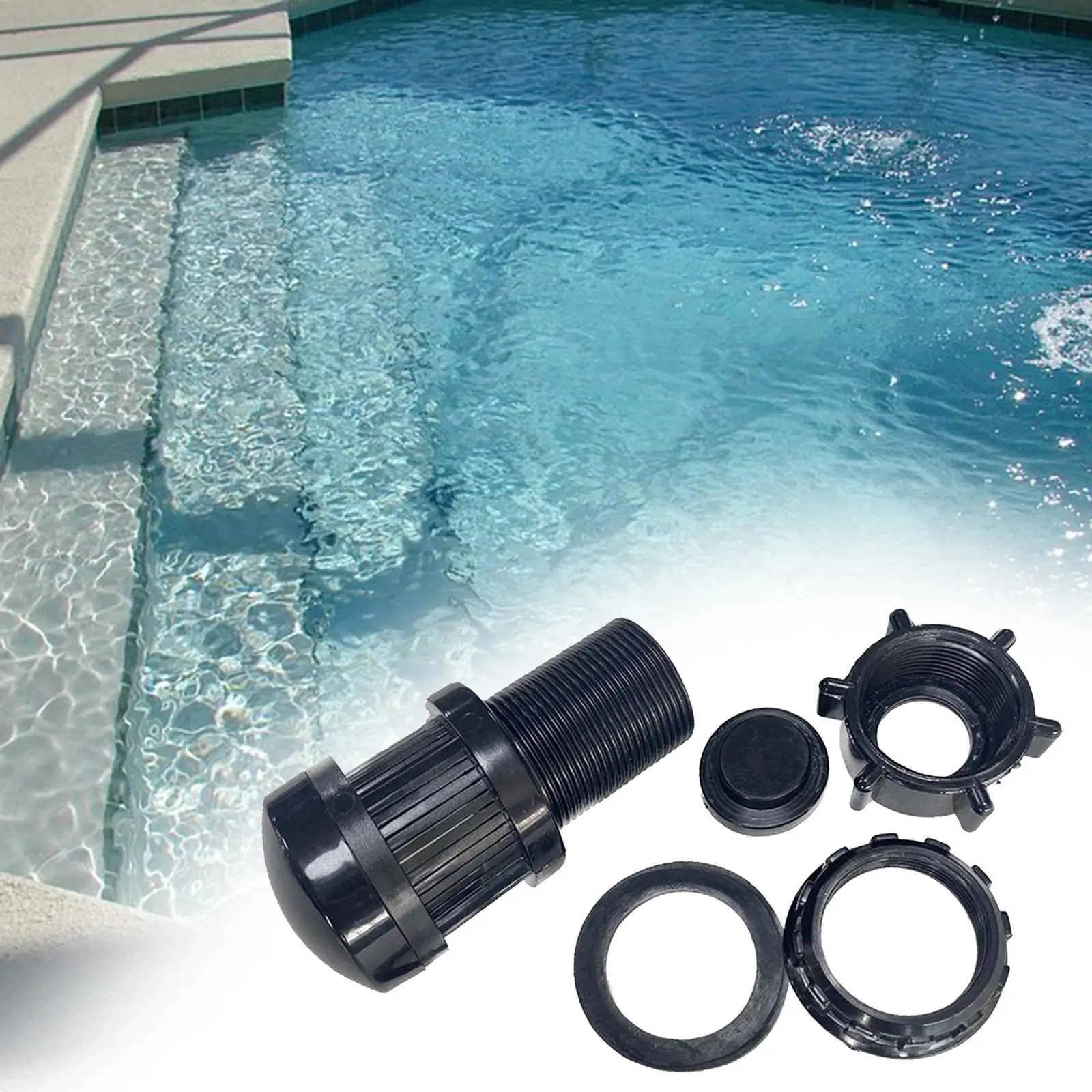 Sand Filter Drain Plug Assembly Replacement Water Drain Set Drain Valve for Pool Sand Filter Pump Hot Tub Sand Tank Accessories