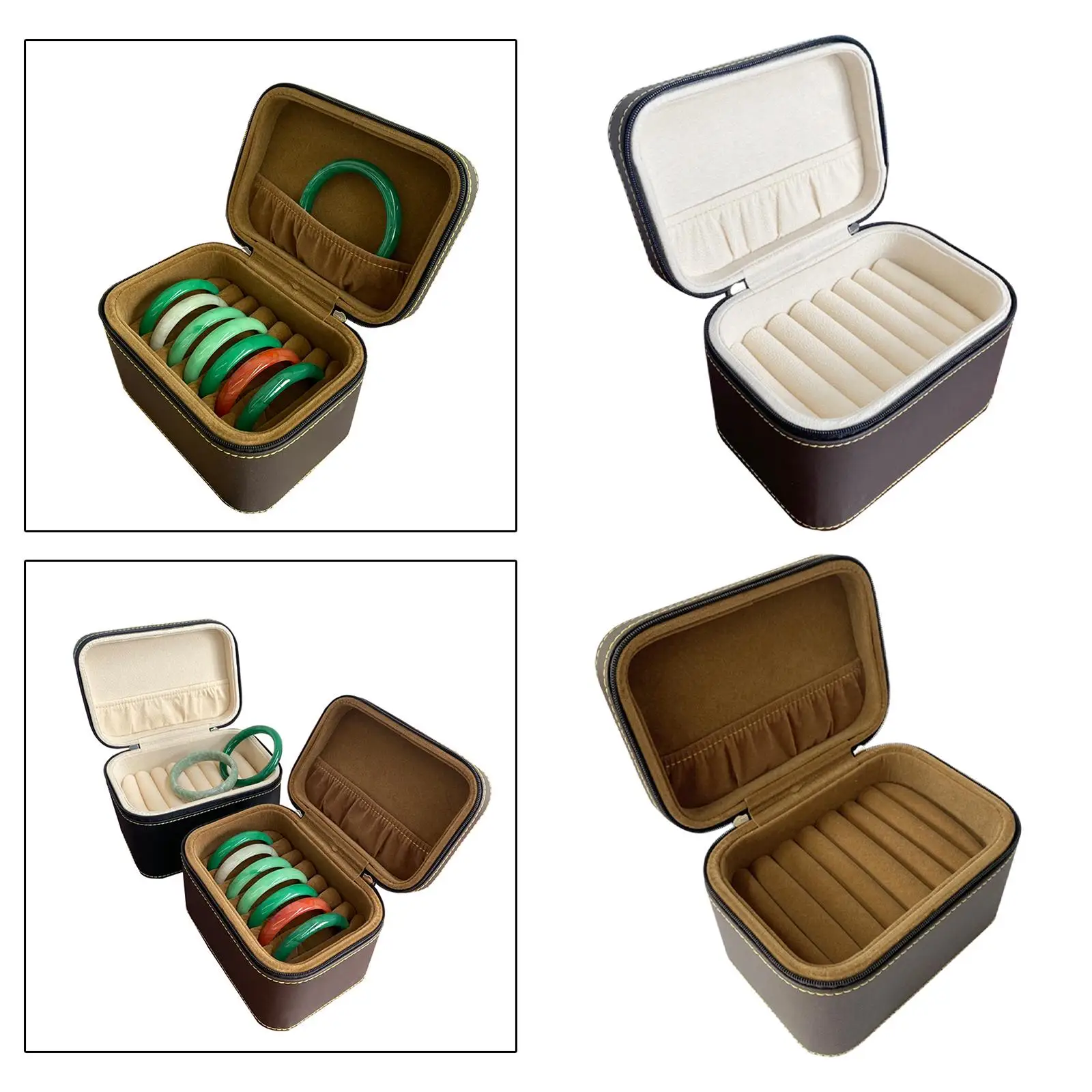 Portable 7 Slots Bangle Box Presentation Box Display Case Bracelet case for Anniversary