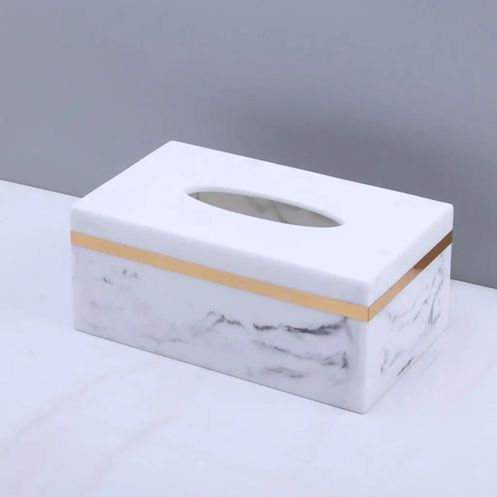Resin Tissue Dispenser Desk Organizer Tissue Case for Bathroom Car Supplies