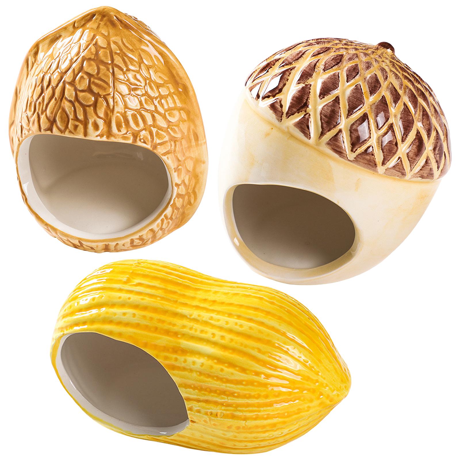 Cute Hamster Ceramics Nest for Summer Small Pet Cooling Shed House for Rats Guniea Pig Hamster Cages
