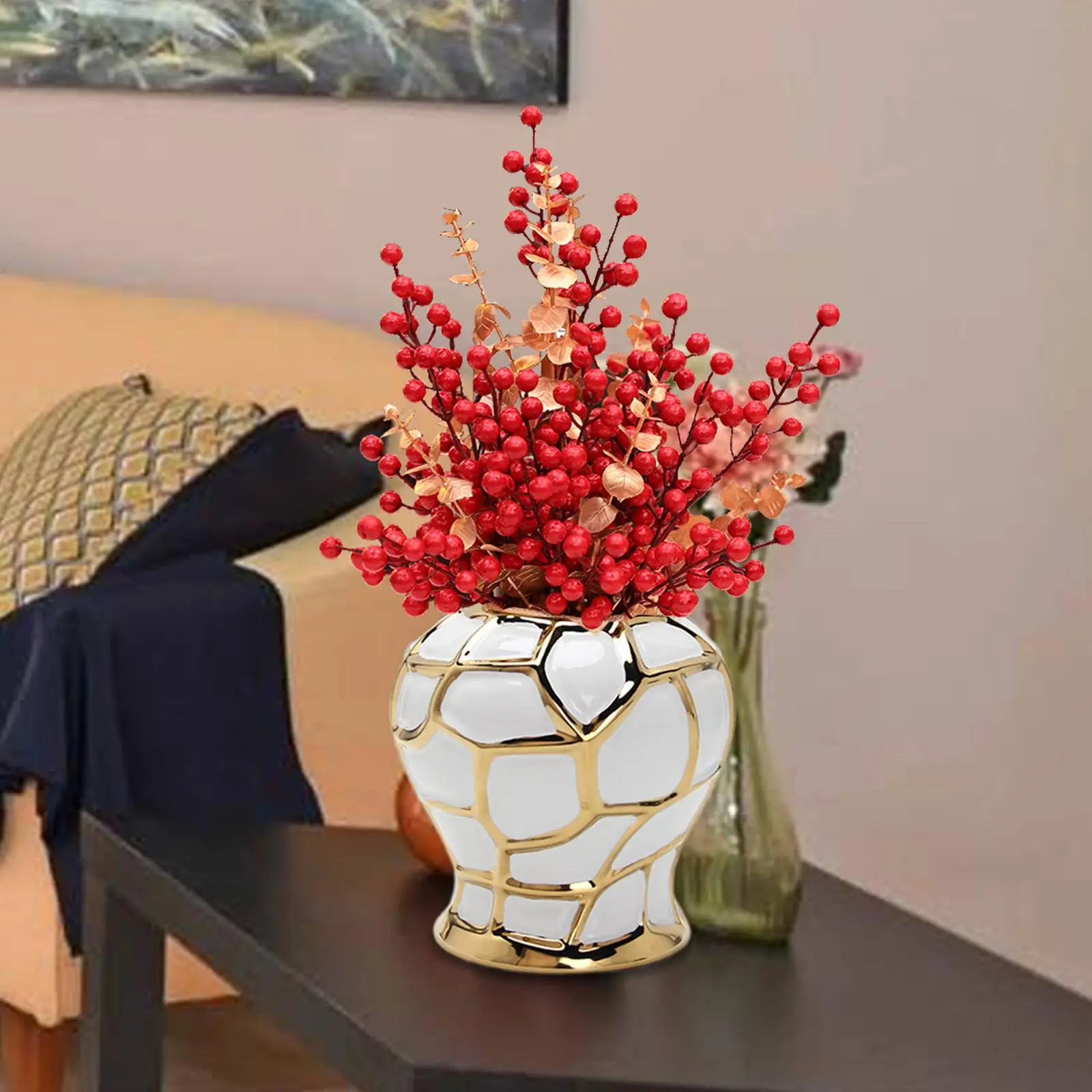 Ginger Jar Collectable Artwork Craft for Kitchen Dining Room Decoration