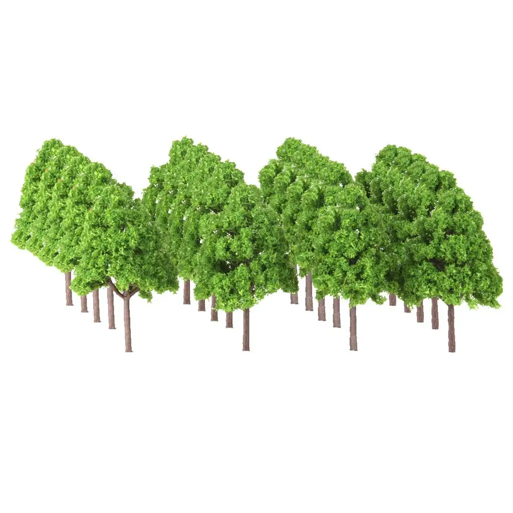 25Pcs Tree Model Cypress Tree 1/150 Model Train Diorama Garden Sand Table Micro Landscape Decoration