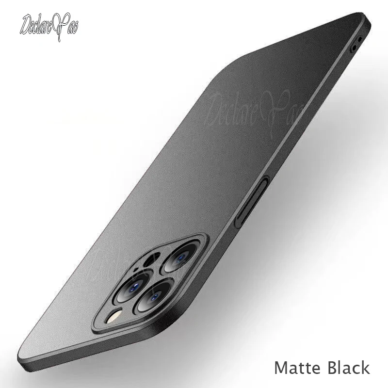 DECLAREYAO Ultra Slim Hard Matte Phone Case For Apple iPhone 15 14 12 11 13 Pro Max X Xs XR 7 8 Plus SE 3 2 2022 2020 Back Cover