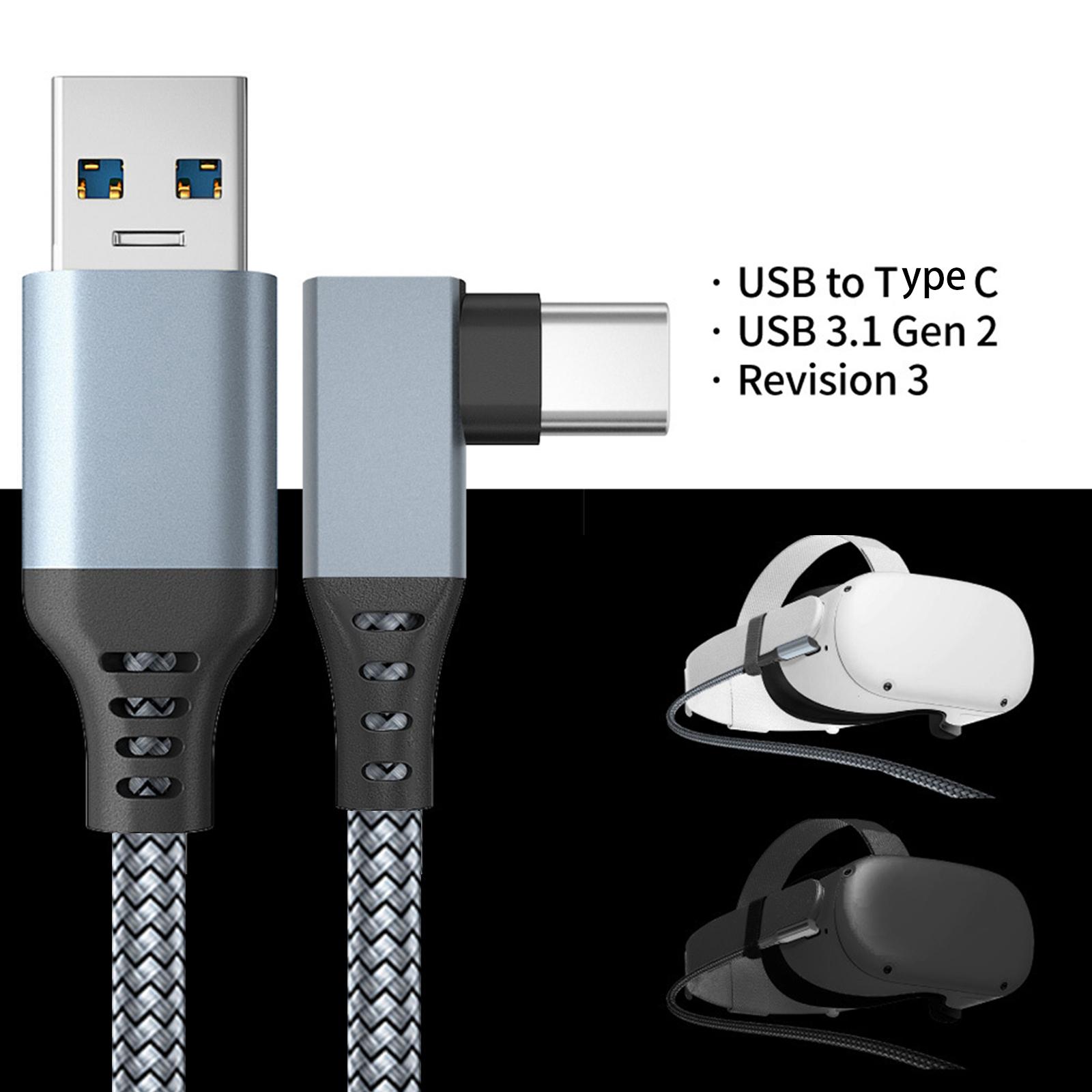 Link Cable, 5Gbps High Speed Data Transfer USB A to C, for Quest 2 VR Headset