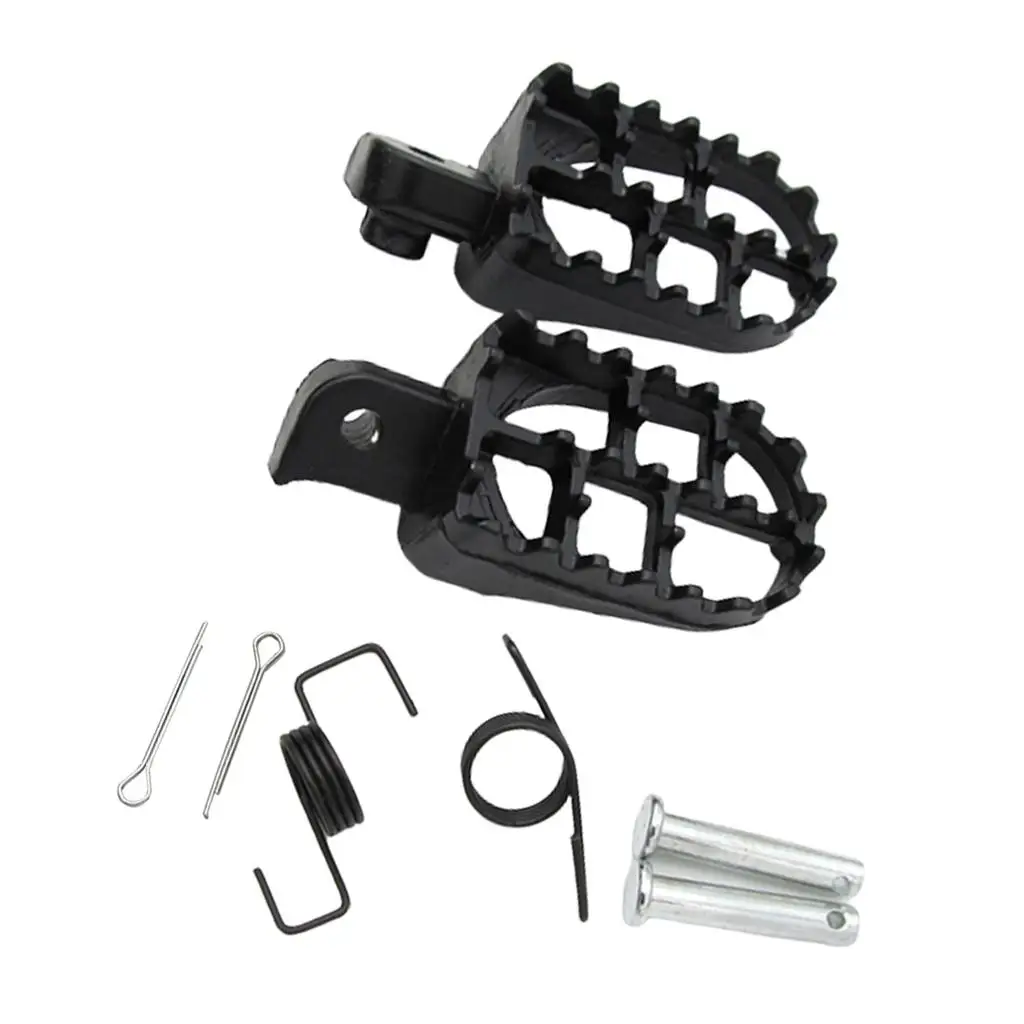 Black Billet Motorcycle WIDE Foot Pegs Pedal Pads for/CRF 50/70