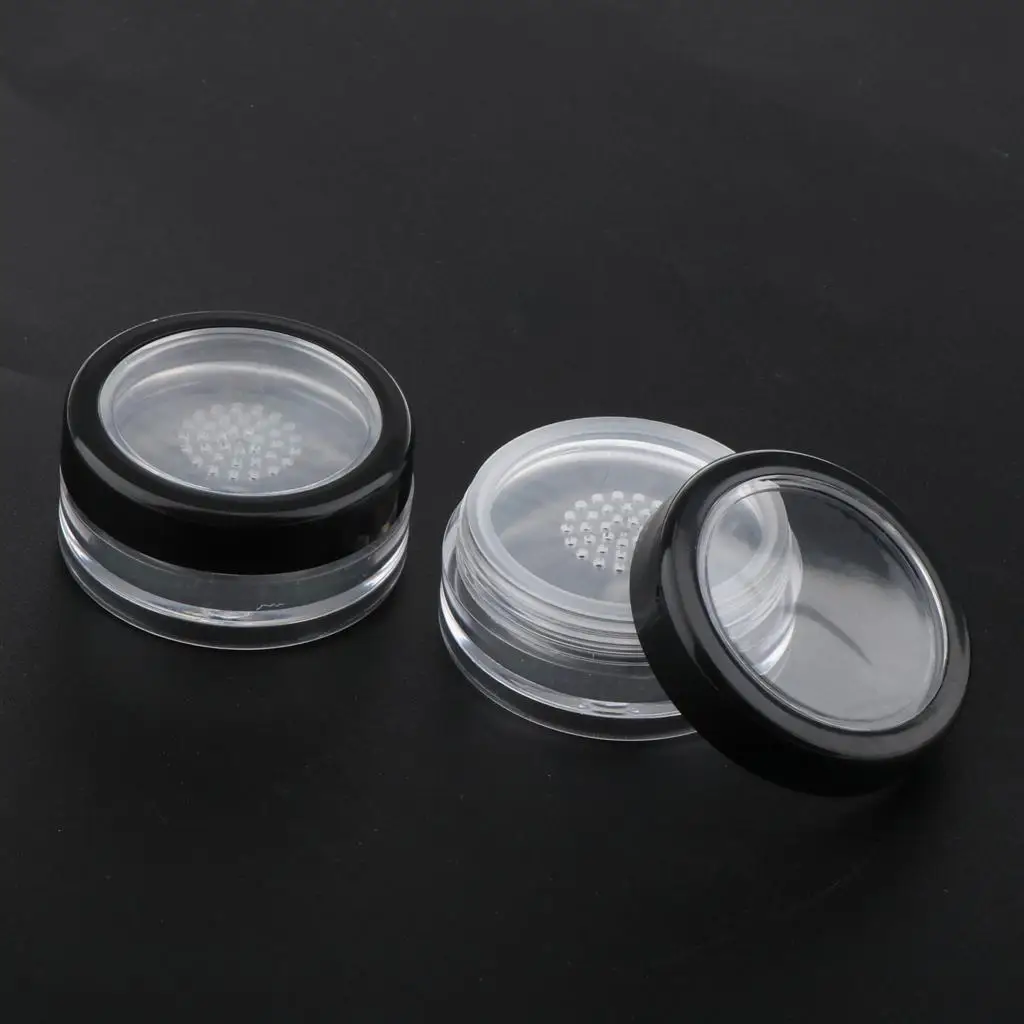10PCS 10g 0. Empty Loose  Puff Case   Blusher Makeup Cosmetic Jar Container for or DIY Products