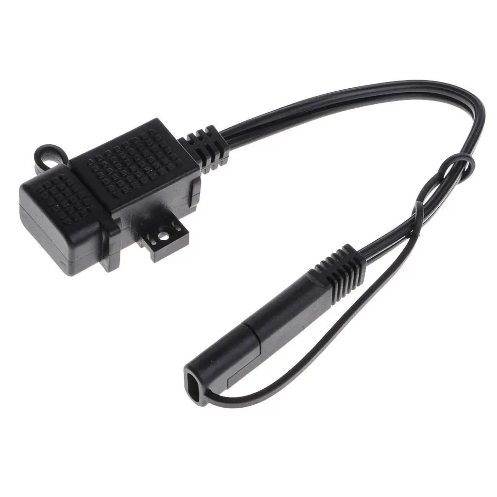 5A Waterproof Motorcycle USB Port Socket Kit SAE to USB Adapter