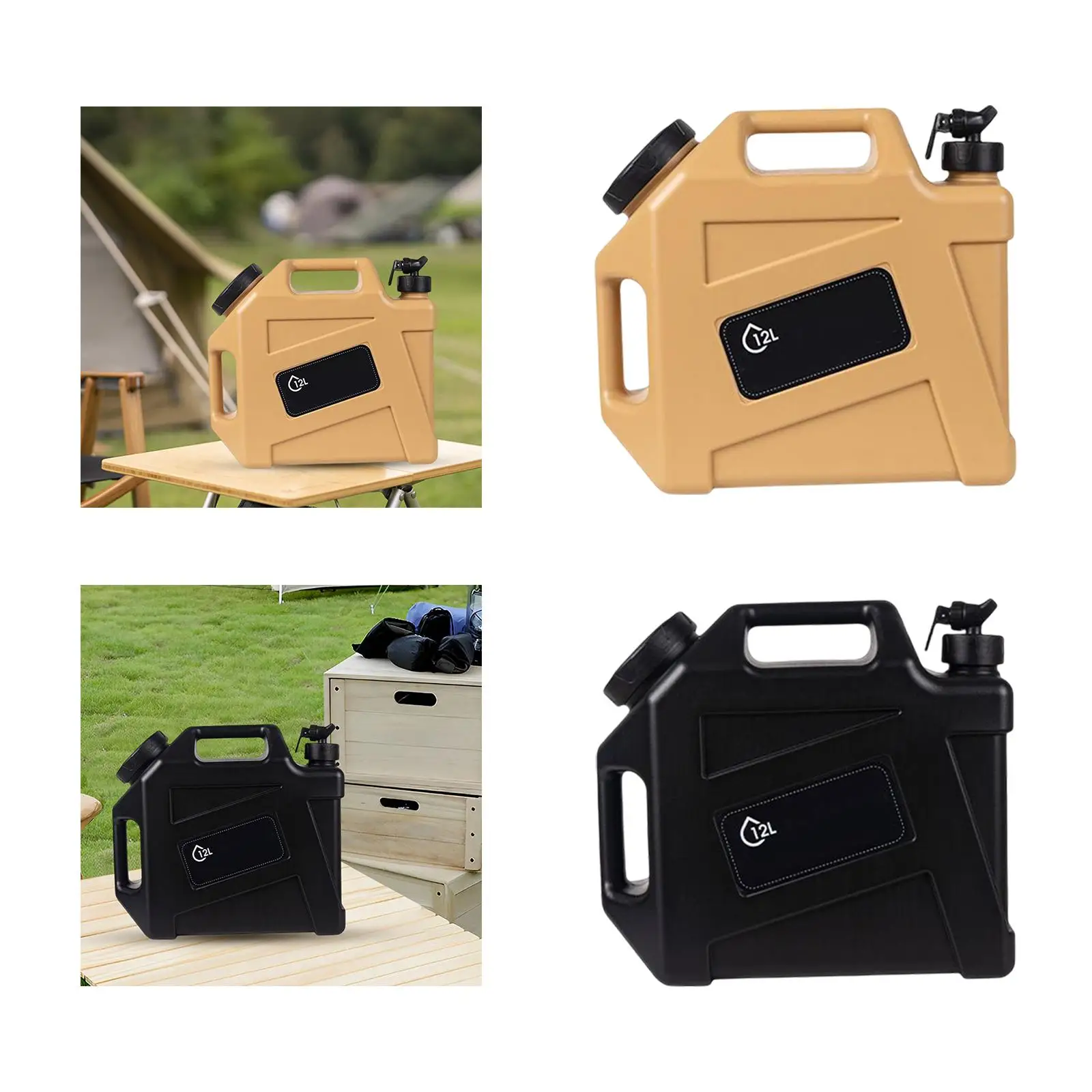 Portable Water Storage Carrier 12L Water Tank Container Canister for Picnic