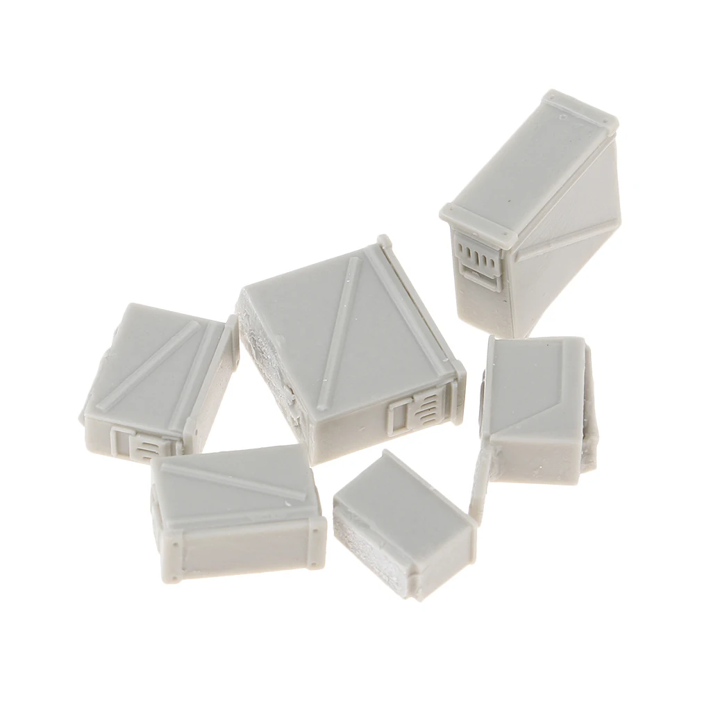   Resin WWII American  Box Crates (6 pcs) Unpainted Model Accessory