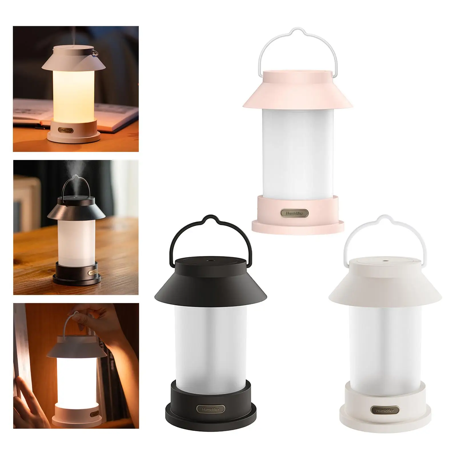 Portable Mini Air Humidifier with Colorful Night Light for Desk Home
