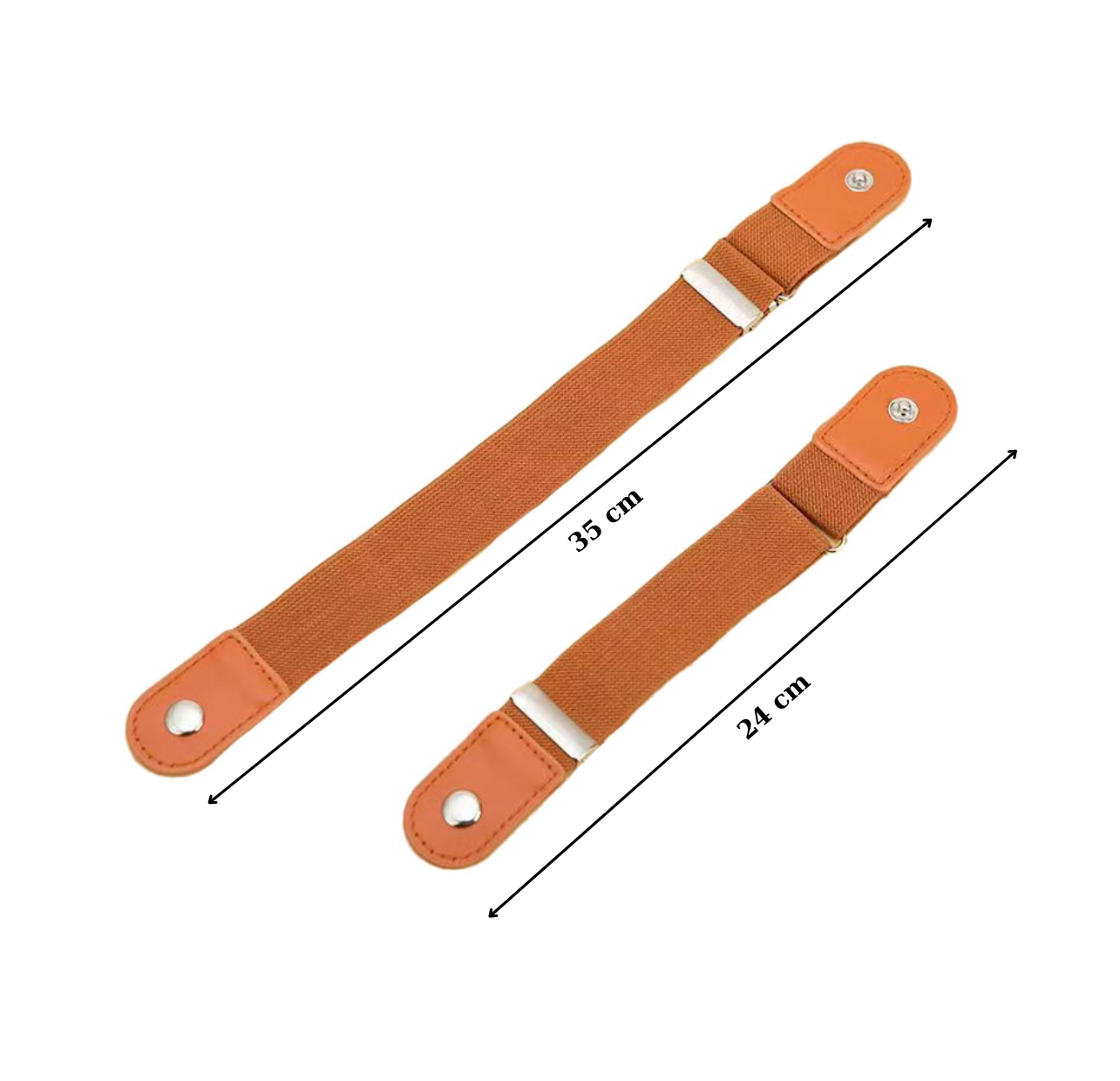 2pcs No Buckle Stretch Belt for Women Men Girls Boys Junior Jeans Pants Comfortable Buckle Free Invisible Elastic Waist Belt