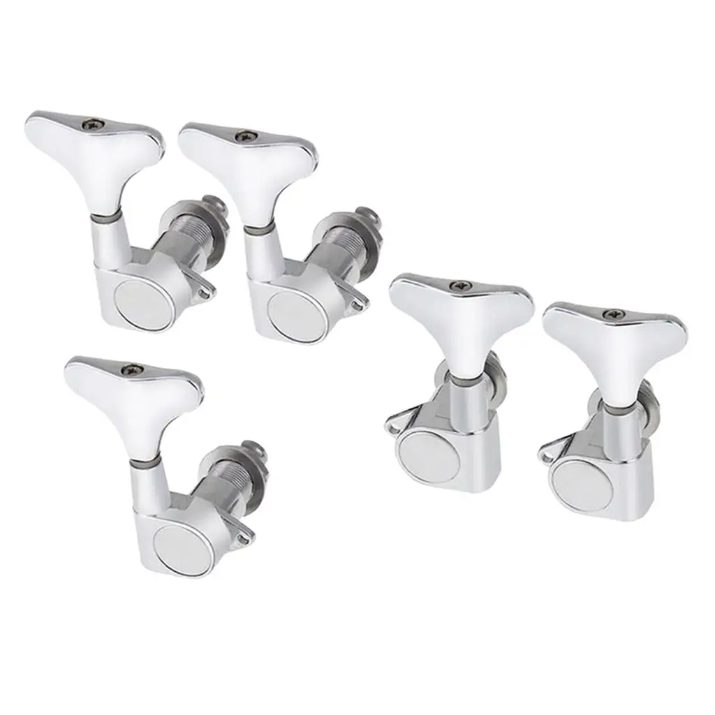 5 Pieces SilverGuitar String Tuning Pegs  Machine Head Keys, 3