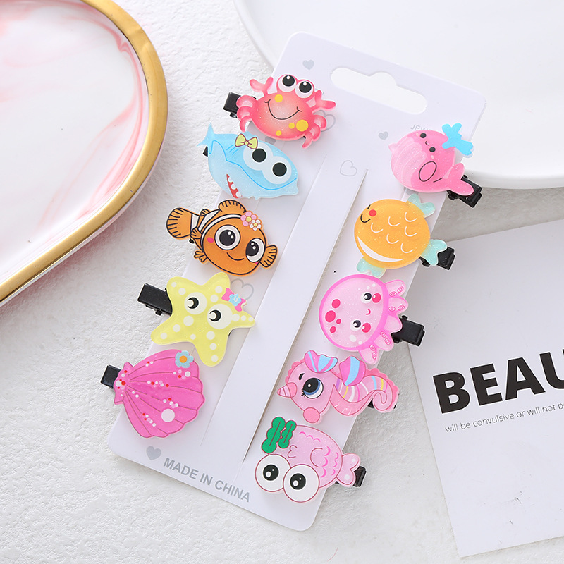 50/100 Stück/Set Bunte Kinder-Haarspangen Set Großpackung Multi-Style Ausgehöhlte Stern-Schnappspangen Rutschfeste Baby Mädchen Jungen Haaraccessoires – Detail 12