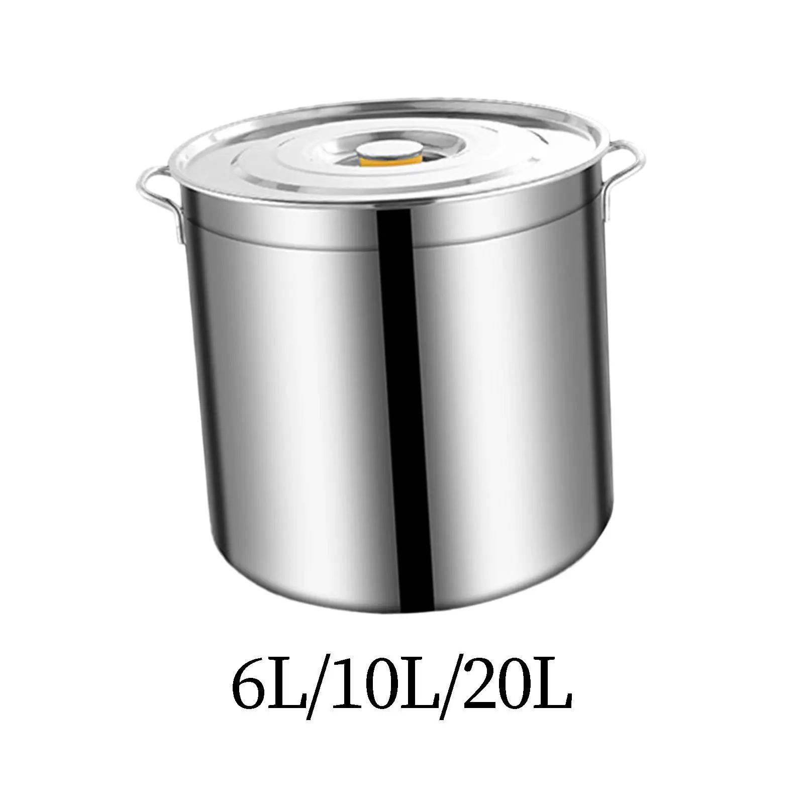 Stainless Steel Stockpot Oil Bucket for Boiling Strew Simmer with Lid Canning Pasta Pot for Hotel Commercial Household Canteens